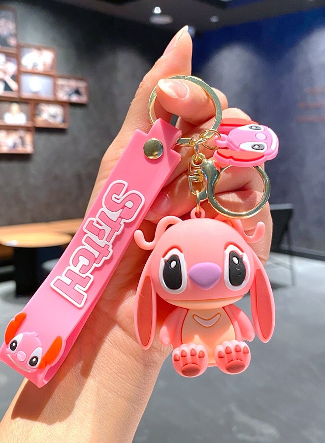 428 Pink Soft Rubber Keychain Doll Bag Pendant - Image 1