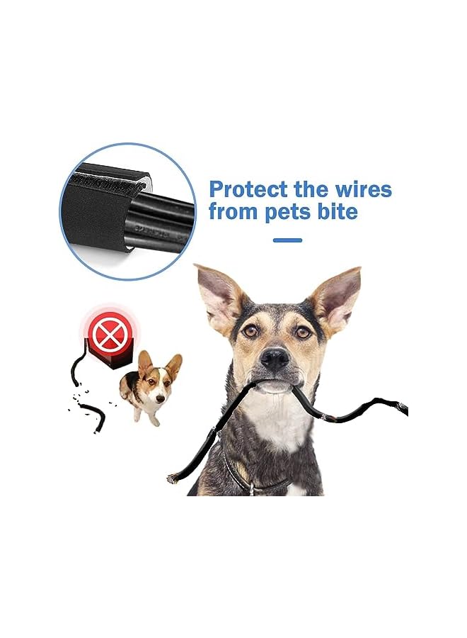 promass Cable Management Sleeve Cuttable Neoprene Cord Organizer System Flexible Cable Wrap Cover Wire Hider for Desk TV Computer Office Home Theater 3m*13cm - Image 2