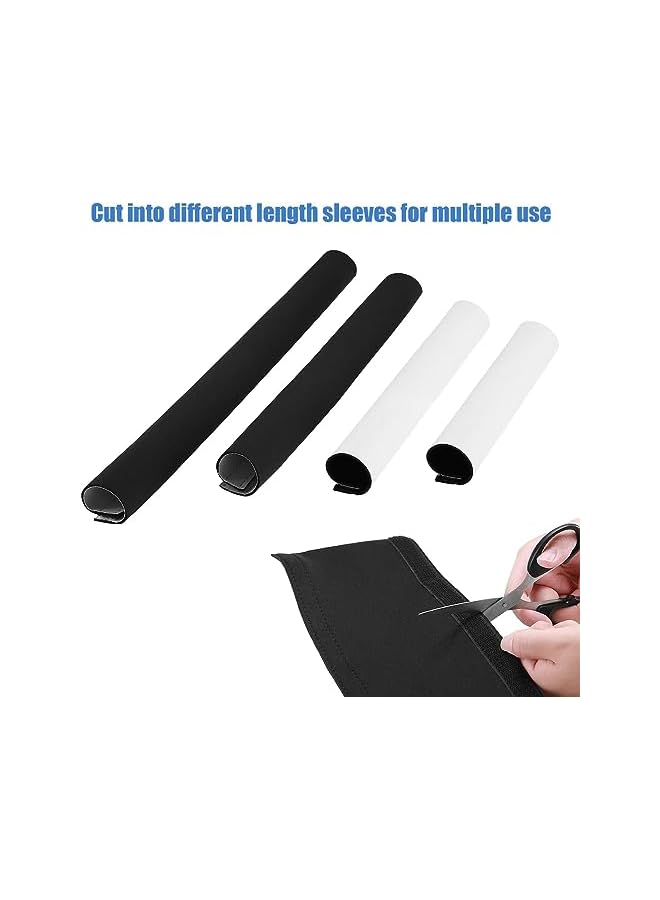 promass Cable Management Sleeve Cuttable Neoprene Cord Organizer System Flexible Cable Wrap Cover Wire Hider for Desk TV Computer Office Home Theater 3m*13cm - Image 3