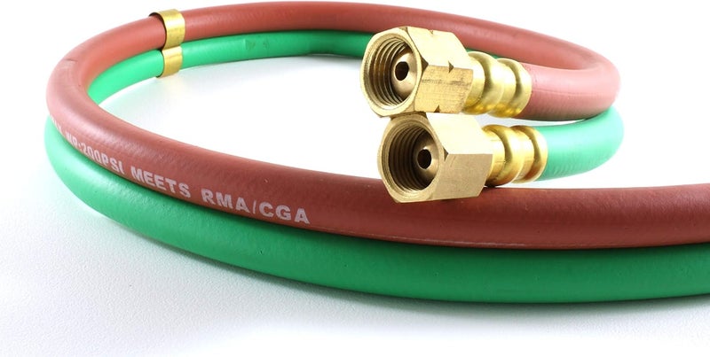 Sa - 50 FEET Grade ''T'' - 1/4'' OxyFuel Welding & Cutting Twin Hose with BB Fittings - Image 4