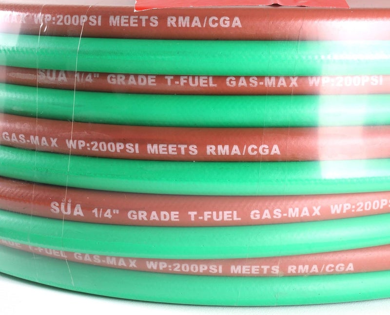 Sa - 50 FEET Grade ''T'' - 1/4'' OxyFuel Welding & Cutting Twin Hose with BB Fittings - Image 5