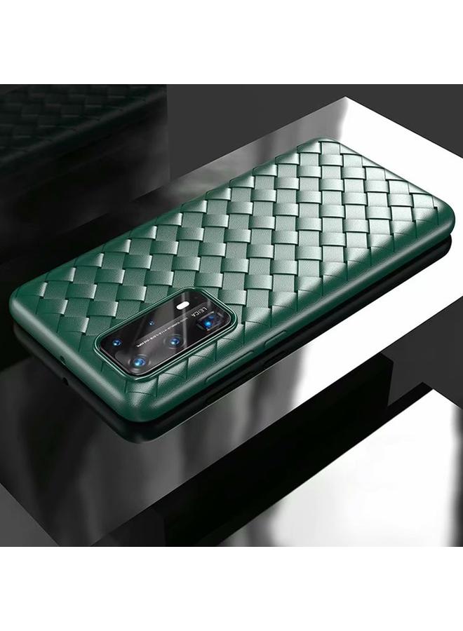 اس-توب جراب لهاتف Huawei P40 Pro، جراب هاتف محمول من مادة TPU قابلة للتنفس بنمط منسوج كلاسيكي غير قابل للانزلاق - Image 2