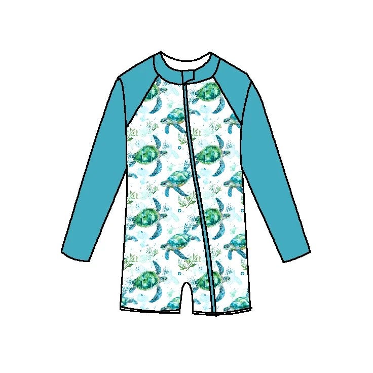 Bluejw Summer Casual Swimming Pool One Piece Swim Suit  Solid Pattern Teen Child Kids   Swimwear - Image 4