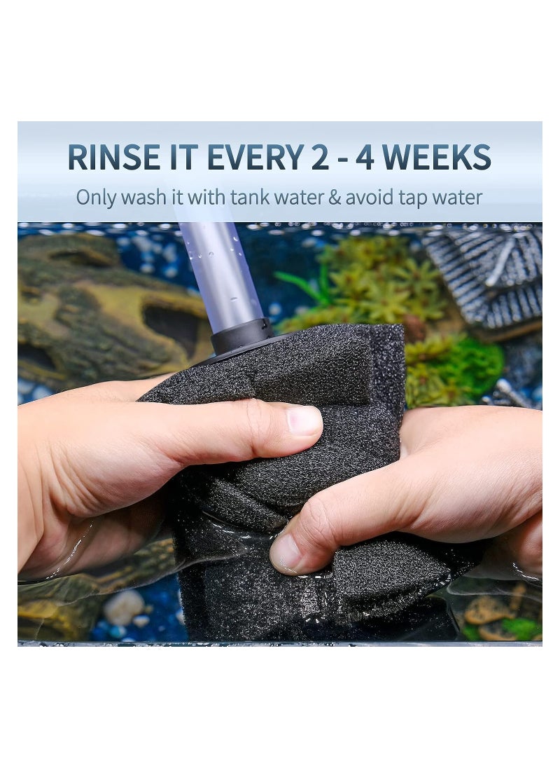SYOSI - Aquarium Fish Tank Biochemical Cotton Filter, Nano Bio Sponge Filter, Quiet Betta Fry Shrimp and Small Fish Foam Filter, for Fish Tank Up to 60 Gallon, Water Fairy Cotton 3 Pack, XY-380 - Image 1