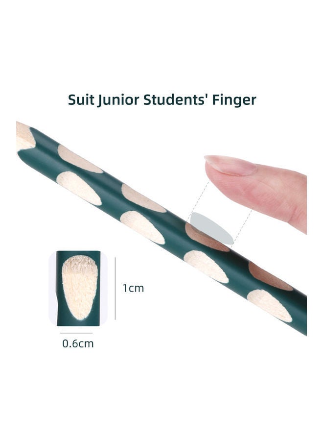 NIBEMINENT 12-Piece Writing Drawing Pencils Correction Grip Posture Elementary Multicolour - Image 2