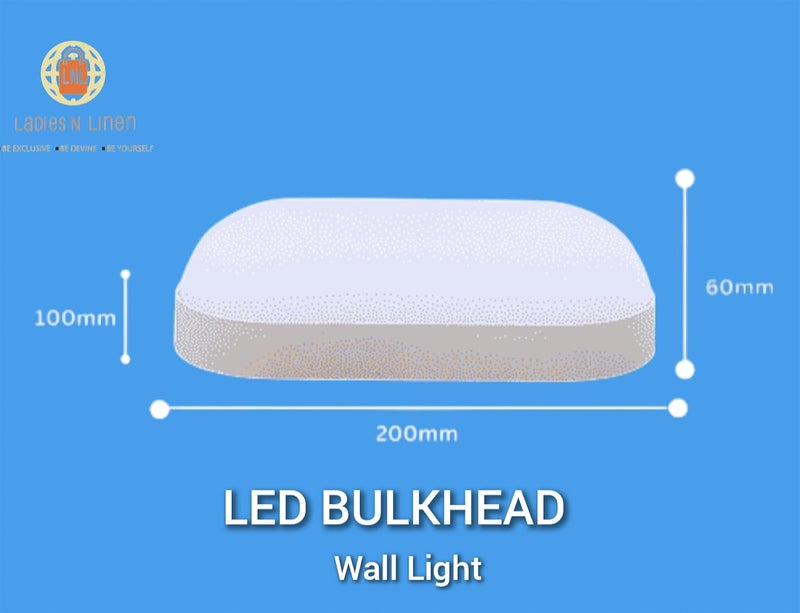 Ladies N Linen 1820W Wall Lamp LED Oval Shape Outdoor Bulkhead Waterproof Porch Light for Outdoor Garden Bathroom Light Cool Daylight - Image 3