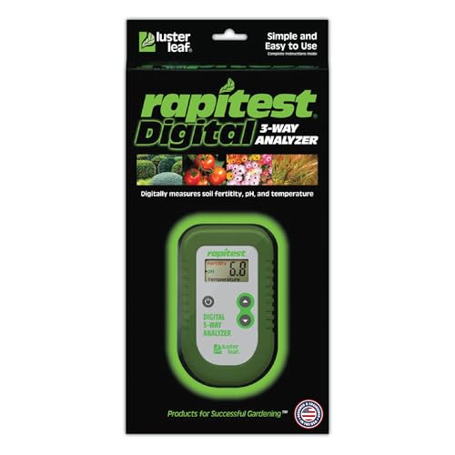 Luster Leaf Fertility and Temperature Rapitest 1835 Digital 3 Way Analyzer for Soil pH - Image 1