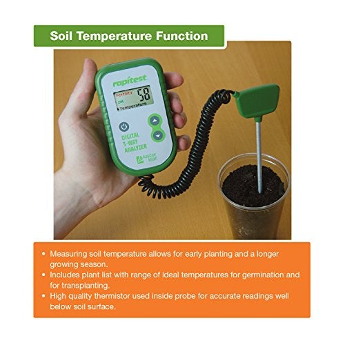 Luster Leaf Fertility and Temperature Rapitest 1835 Digital 3 Way Analyzer for Soil pH - Image 5