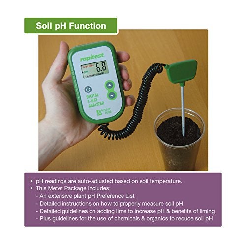 Luster Leaf Fertility and Temperature Rapitest 1835 Digital 3 Way Analyzer for Soil pH - Image 3