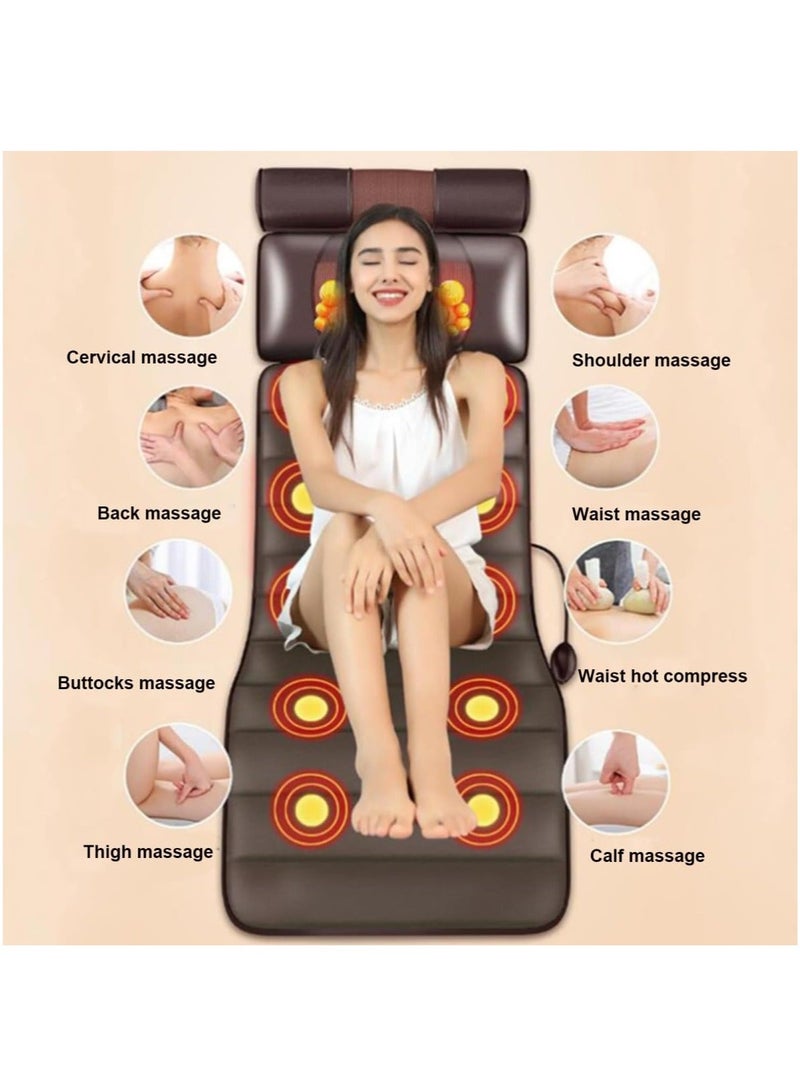 WALALLA Full Body Massage Mat with Adjustable Pillows Heating Pads, Back Massager Pad for Neck and Back Muscle Relaxation Full Body Massage, Portable Foldable Design - Image 2