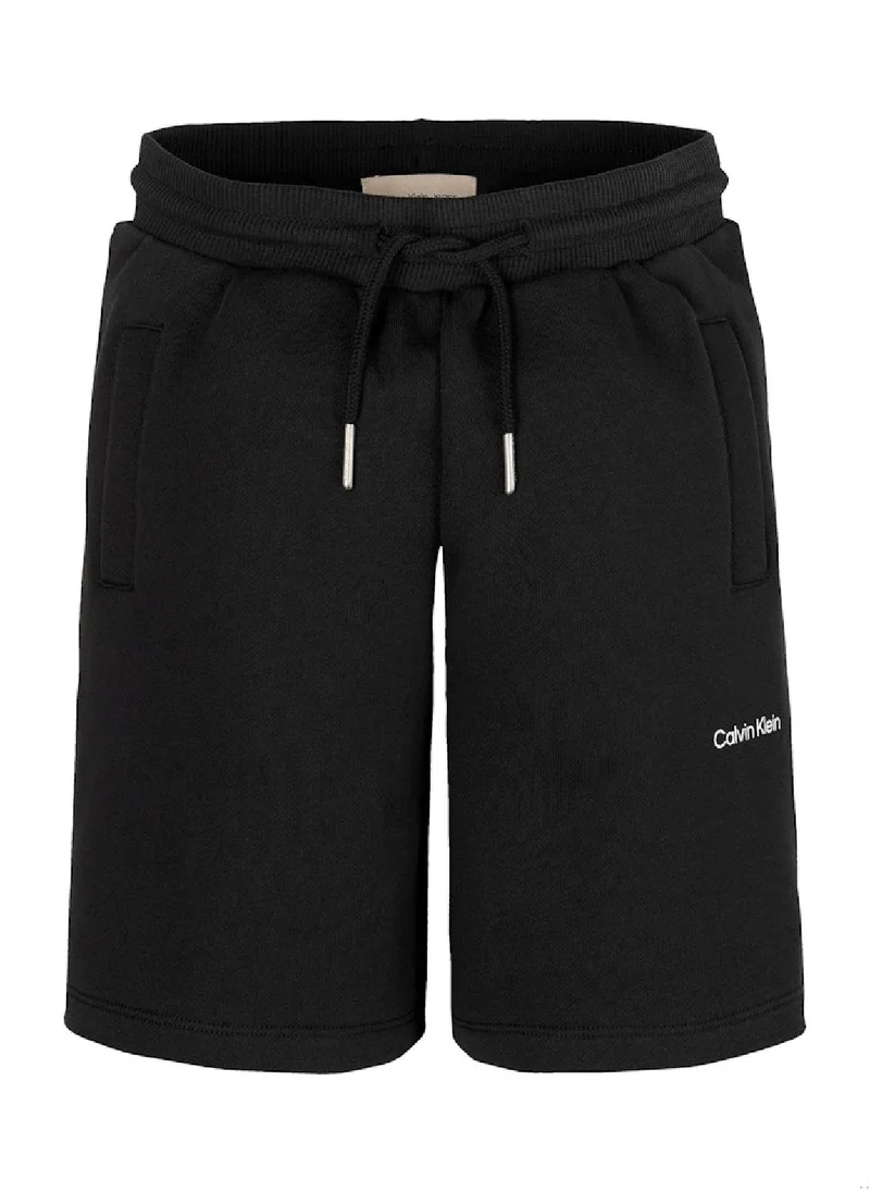 Calvin Klein Jeans Kids' Terry Jogger Shorts - Cotton, Black