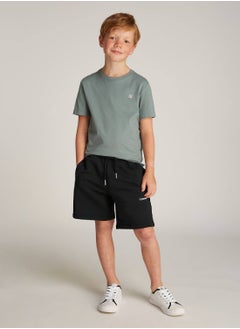Calvin Klein Jeans Kids' Terry Jogger Shorts - Cotton, Black  - Image 5