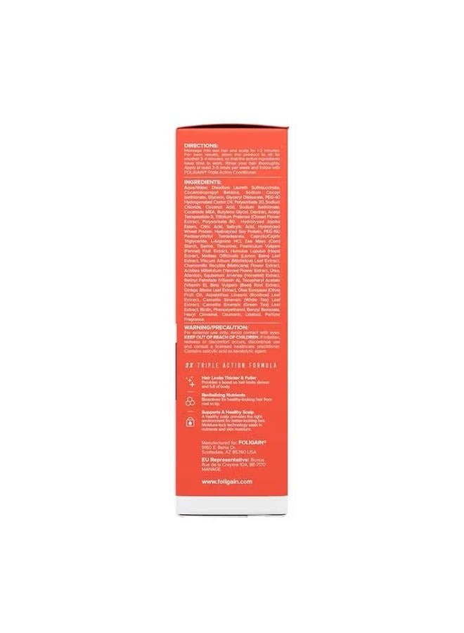 FOLIGAIN Triple Action Shampoo For Thinning Hair, Men's Volumizing Shampoo, with 2% Trioxidil 8 Fl. Oz. - Image 2