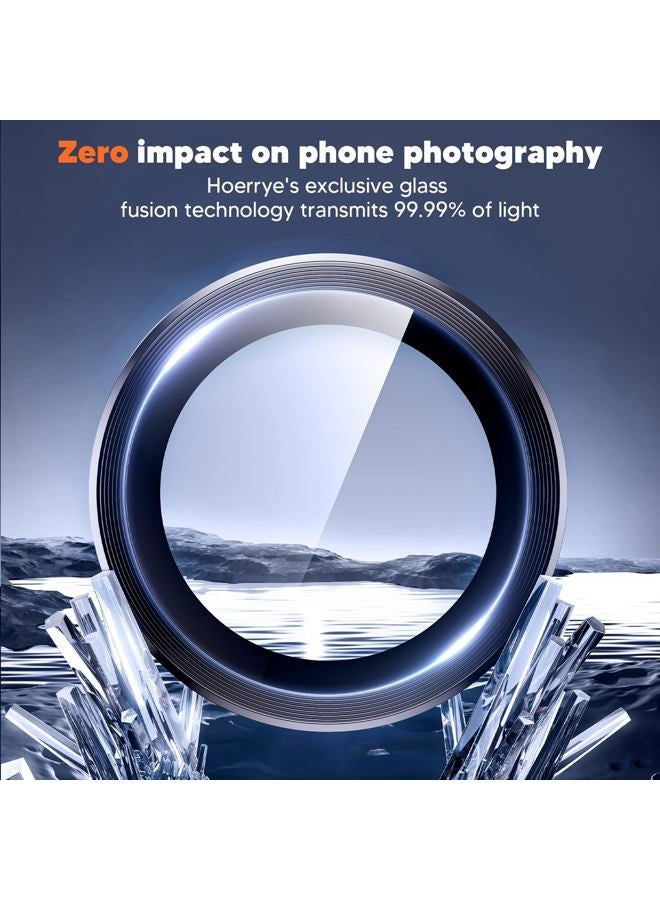 Hoerrye Camera Lens Protector for Samsung Galaxy S24 Ultra, Ultra HD 9H Tempered Glass, Anti-Scratch, Space Titanium Military Grade Drop Protection, Titanium Black - Image 3