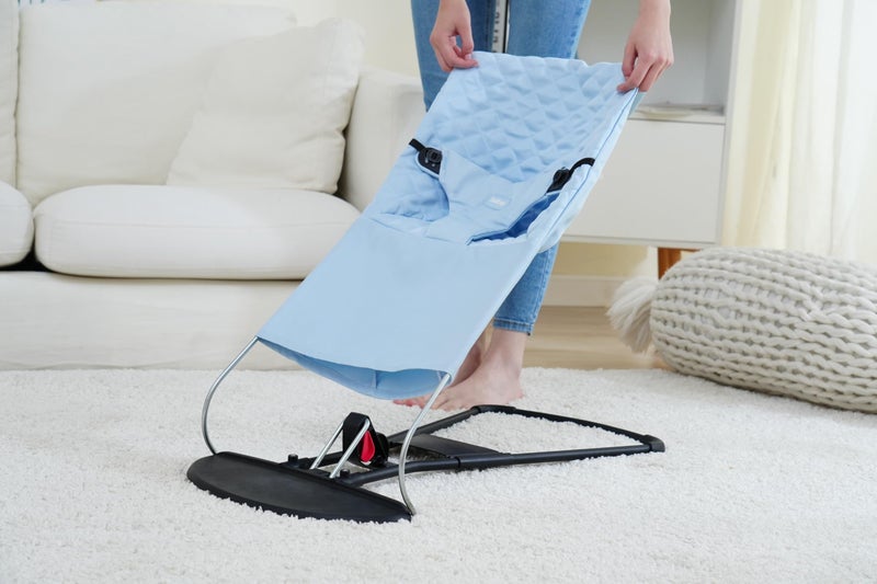 belltop مقعد قماش لكرسي الباونسير بيلتوب متوافق مع بايبي بيورن: ناعم وسعيد. غطاء لكرسي الباونسير (المقعد): مضاد للحساسية وقابل للتنفس. مقعد لكرسي الأطفال المتأرجح: مريح (أزرق فاتح) - Image 5