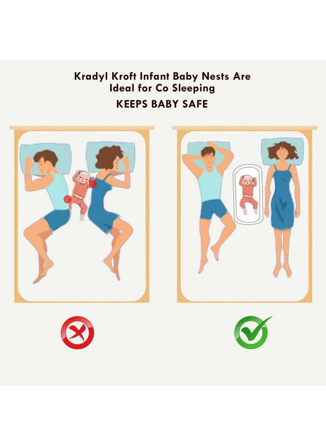 كراديل كروفت سرير بيبي نيست للأطفال والرضع | مجموعة فراش محمولة للأطفال مع وسادة | أغطية قابلة للإزالة من القطن بنسبة 100% | سرير نوم مزدوج الجوانب للأطفال | حجرة نوم للأطفال (نجمة رمادية) - Image 5