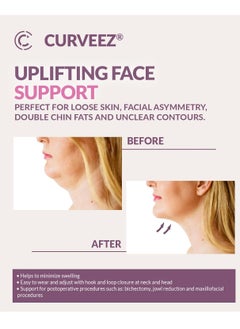 CURVEEZ CURVEEZ Face Toning Belt Post Surgery Lipo Compression Chin Strap For Women | Faja Mentonera Reductora para Papada Y Cuello | For Use After Face and Chin Surgery  - Image 4