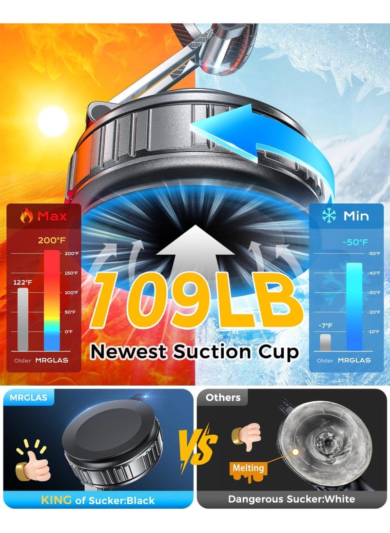 general 2026 Upgraded 360° Rotation Vacuum Magnetic Phone Holder Stand,for Magsafe Suction Cup Phone Mount [109+LBS Strongest Suction & Magnetic] Adjustable Swivel Lock, for Your Car/Gym/Mirror/Kitchen - Image 2