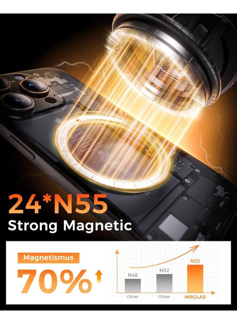 general 2026 Upgraded 360° Rotation Vacuum Magnetic Phone Holder Stand,for Magsafe Suction Cup Phone Mount [109+LBS Strongest Suction & Magnetic] Adjustable Swivel Lock, for Your Car/Gym/Mirror/Kitchen - Image 5