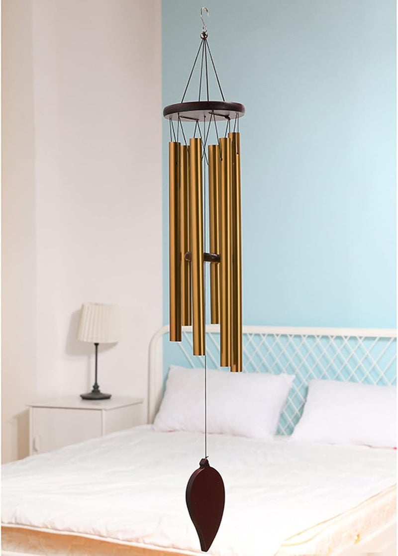 KPS 6 Tubes Wind Chimes for Outside Deep Tone for GardenHomeYardBalconyOffice Decor Memorial Tool with Metal Hook Hanging Bell Positive Energy Accessories Pack of 1Multicolor - Image 2