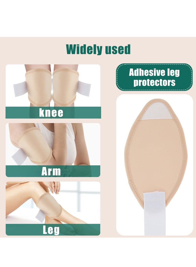 SYOSI 2Pcs Castor Oil Pack Wrap for Knee Ankle Elbows Arm Feet Washable Reusable Bamboo Flannel Knee Oil Pack Adjustable Soft Comfortable Essential Oil Wrap Leak Proof Castor Oil Compress Pads Khaki - Image 4