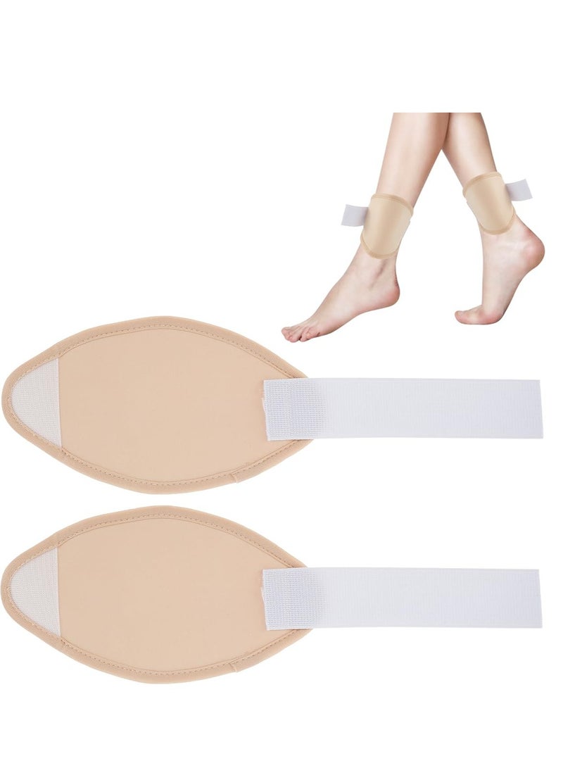 SYOSI 2Pcs Castor Oil Pack Wrap for Knee Ankle Elbows Arm Feet Washable Reusable Bamboo Flannel Knee Oil Pack Adjustable Soft Comfortable Essential Oil Wrap Leak Proof Castor Oil Compress Pads Khaki - Image 2