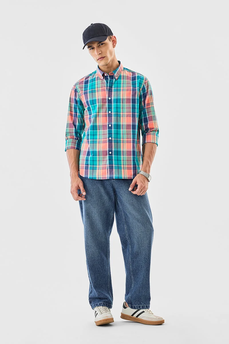 SNITCH 100% Cotton Plaid Regular Fit Shirt