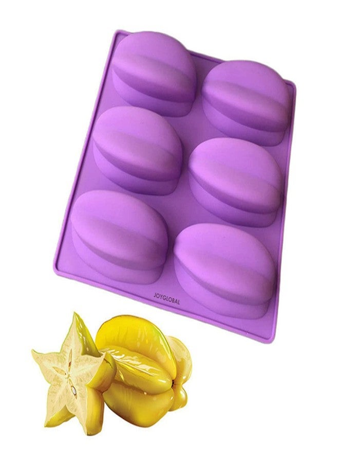 JoyGlobal Silicone 6 Cavity Carambola Starfruit Shaped Soap Muffin All Purpose Mould (Output Weight: Approx 100 Grams) - Image 4