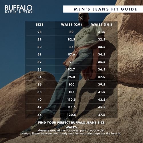 Buffalo David Bitton mens Straight Six jeans, Authentic Tan, 32W x 32L US - Image 5