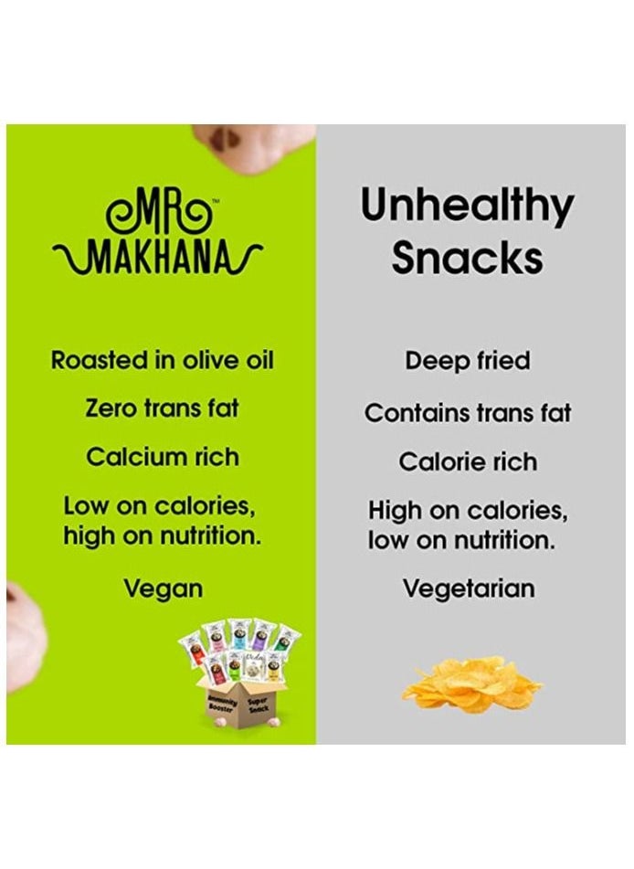 Mr Makhana - Lime and Chilli  Popped Lotus Seeds 25g Gluten-Free - Image 1