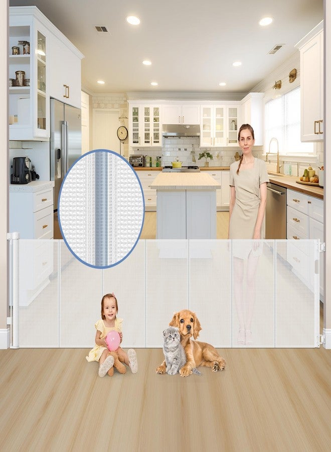 Sair pet Reinforced 120 Inch Extra Wide Retractable Baby Gates Extra Wide Baby Gates for Large Openings 33 Inch Tall Retractable Dog Gate for The House 10ft Long Dog Gate Indoor Barrier with Reinforced Strips - Image 1
