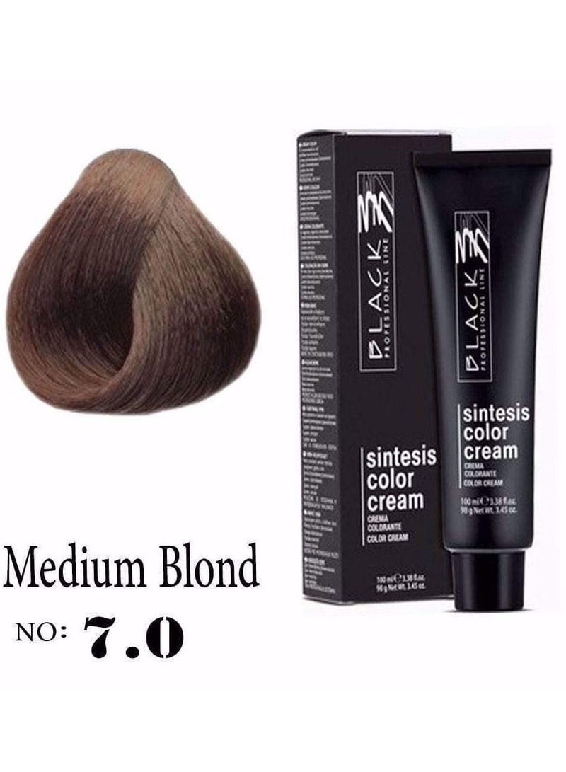 Black Sintesis Color Cream Medium Blonde 7.0