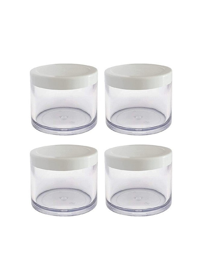 BH PLAST [ Pack of 4 PCS] 100 Gram Acrylic Cosmetic JAR for Body Butters, Creams, LIPBALM and Scrubs, Cosmetic Grade Travel Friendly JAR - Image 2