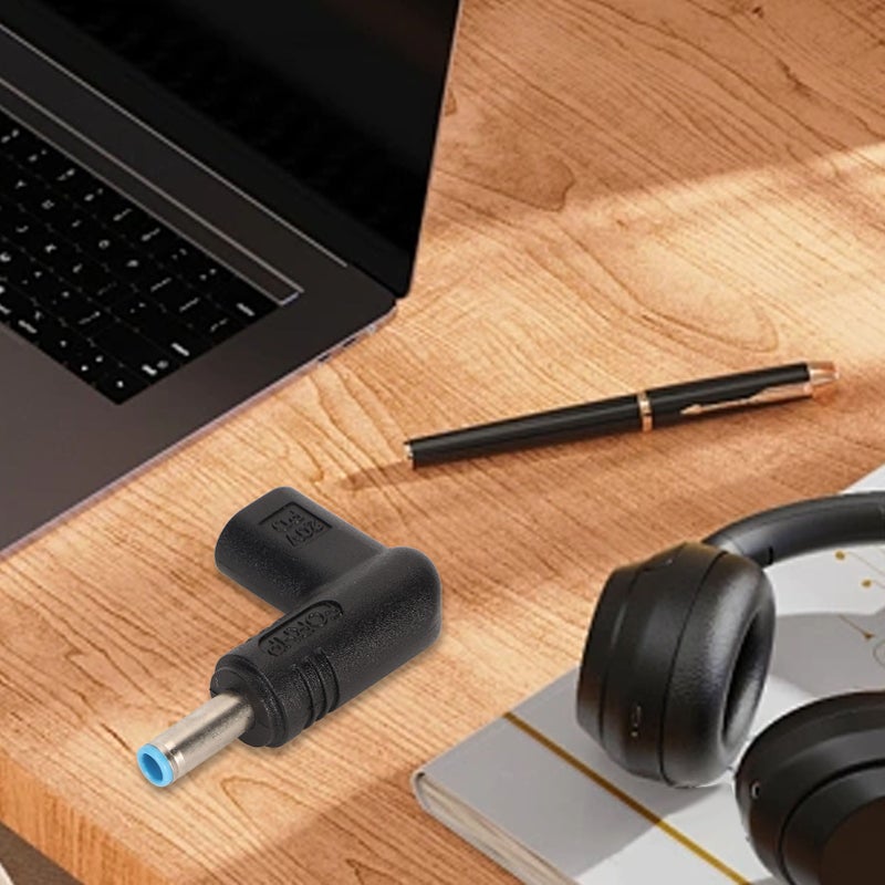 محول DC من أنبوب C أنثى إلى 4.5×3.0 مم احترافي وكفاءة محول طاقة USB C إلى DC بدقة 100 واط لأجهزة الكمبيوتر المحمولة - Image 2