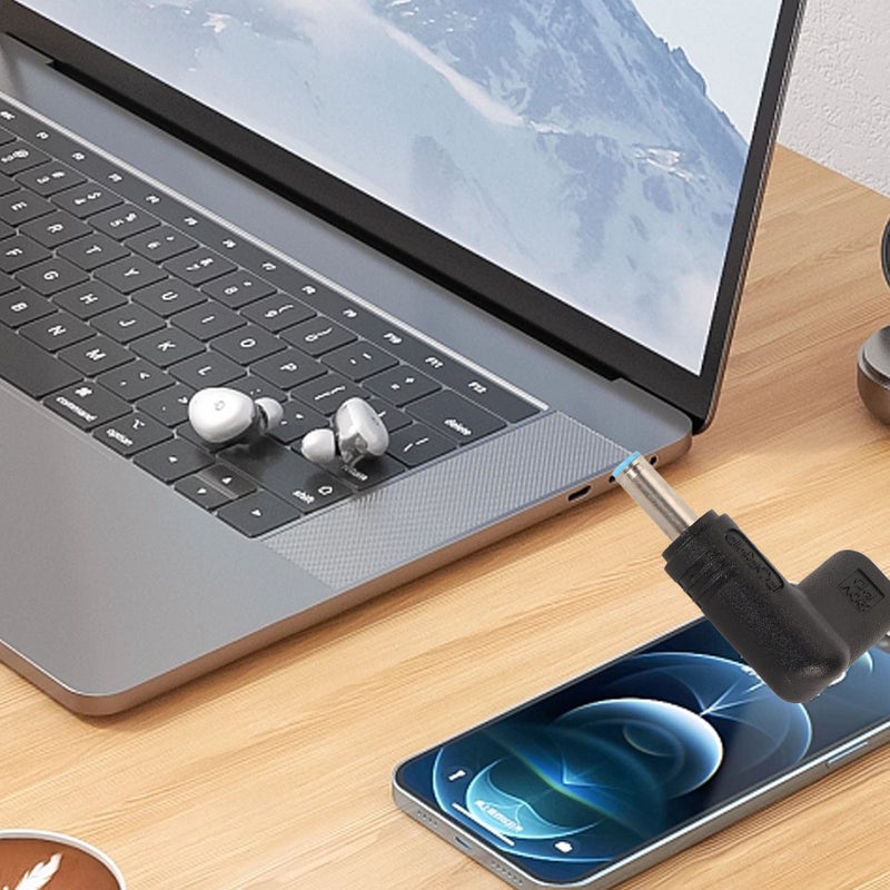 محول DC من أنبوب C أنثى إلى 4.5×3.0 مم احترافي وكفاءة محول طاقة USB C إلى DC بدقة 100 واط لأجهزة الكمبيوتر المحمولة - Image 3