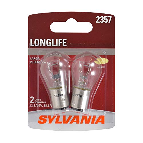 SYLVANIA - 2357 Long Life Miniature - Bulb, Ideal for Daytime Running Lights (DRL) and Back-Up/Reverse Lights (Contains 2 Bulbs) - Image 1