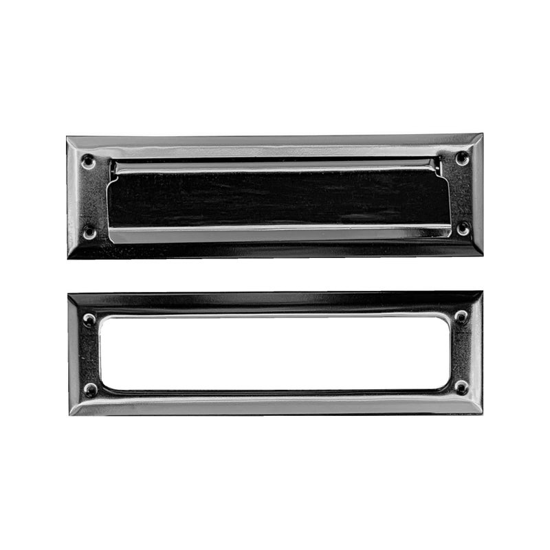 Litlheim Solid Steel Satin Black Color Mail Slot Fits to Most Doors Outer Size 10 Inches by 3 inches Set with Front and Rear Piece and Screws Easy Installation and Long Lasting - Image 2
