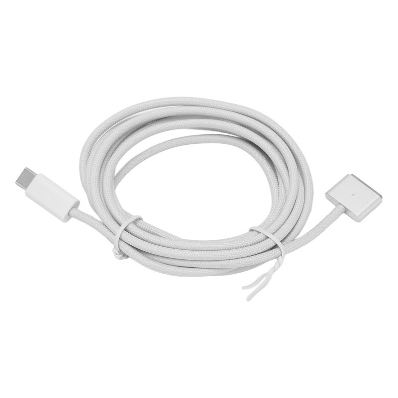 Type C Charging Cable 2m Braided Design 140W PD Fast Charging Cable - Efficient Charging With LED Indicator MagSafe 3 Cable for M1 Pro M2 MacBook Air Pro Wall Car PD Chargers - Image 3