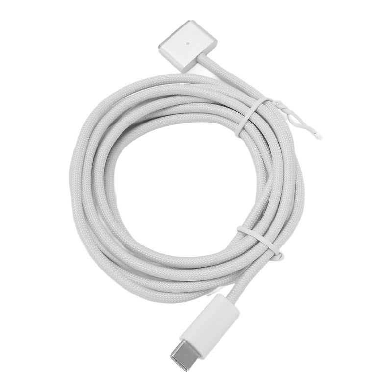 Type C Charging Cable 2m Braided Design 140W PD Fast Charging Cable - Efficient Charging With LED Indicator MagSafe 3 Cable for M1 Pro M2 MacBook Air Pro Wall Car PD Chargers - Image 2