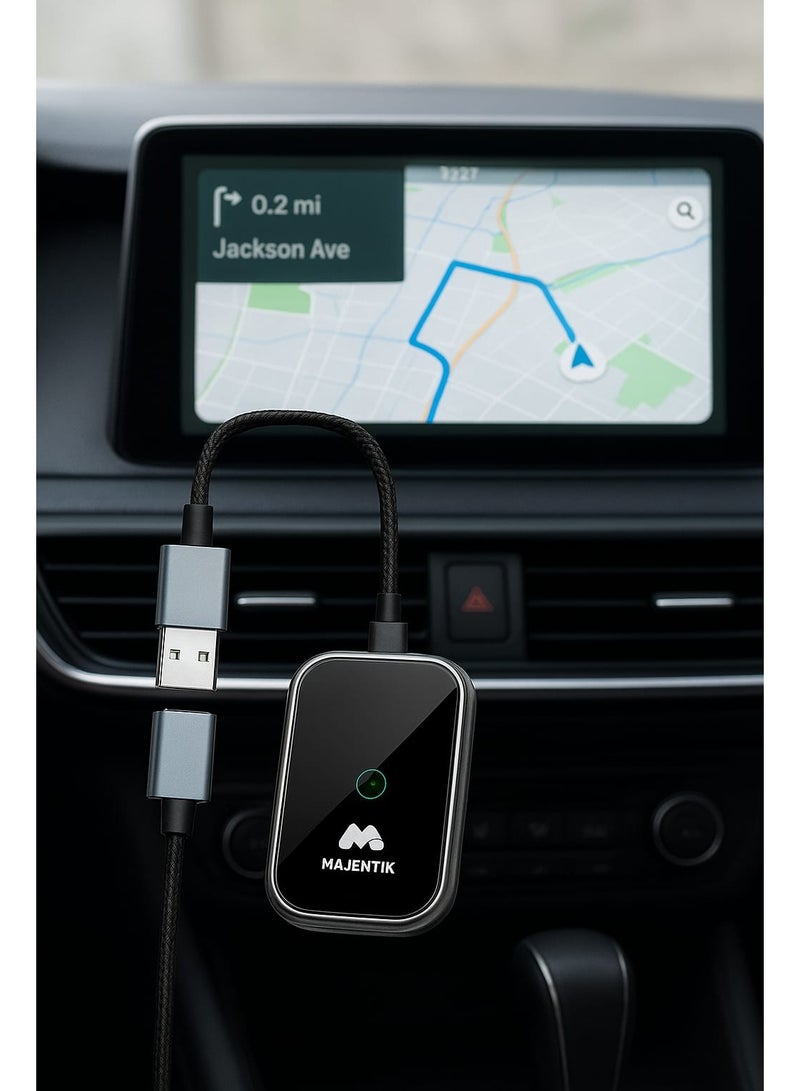 ماجنتيك محول لاسلكي كار بلاي Majentik CarPlay وAndroid Auto - محول لاسلكي سريع ومستقر للاتصال بـ CarPlay/Android Auto - أداء فائق: ثبات لا يُضاهى، زمن انتقال منخفض، Siri/Google Assistant، متوافق مع مركبات CarPlay/Android Auto السلكية كاربلاي - Image 4