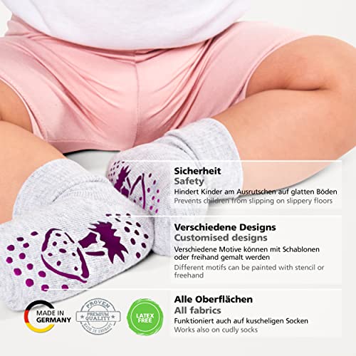 Viva Decor ABS Sock Stop (2.77 Fl oz, Transparent) - Fabric Paint for Non-Slip Socks, Bath Mats & More - Latex-Free, Water-Based, Washable - Secure Traction for All Surfaces - Image 5