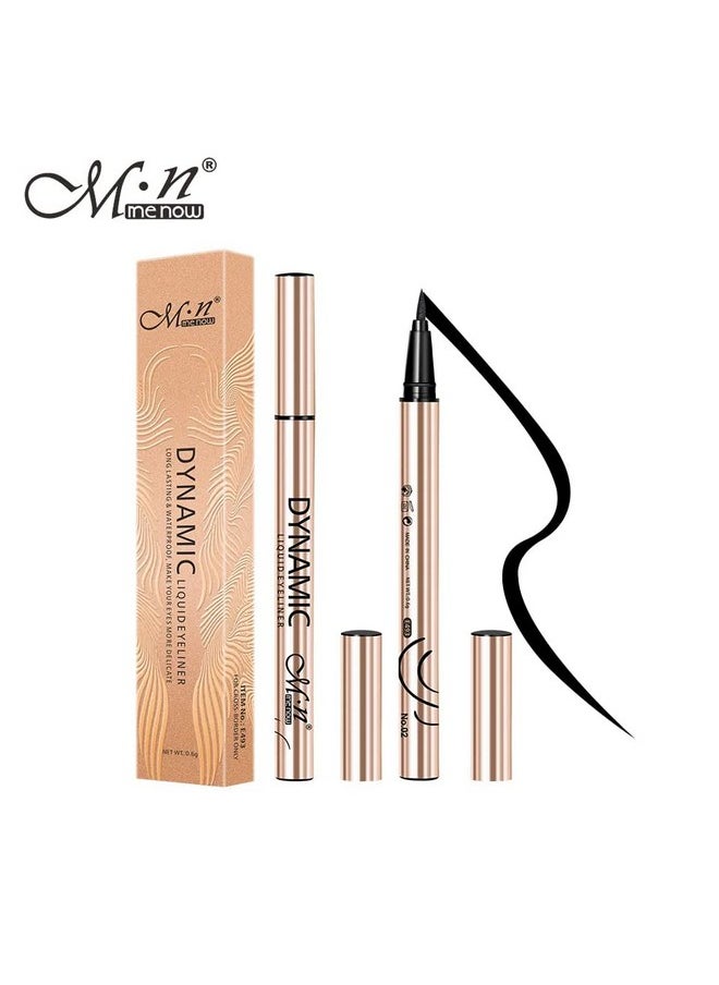 Me Now Menow Long Lasting Waterproof Liquid Eyeliner Pencil Soft Brush Tip With Quick Dry Formula Sweat Resistant And Smudge Proof Private Label Straight Liner Pen Black  - Image 2