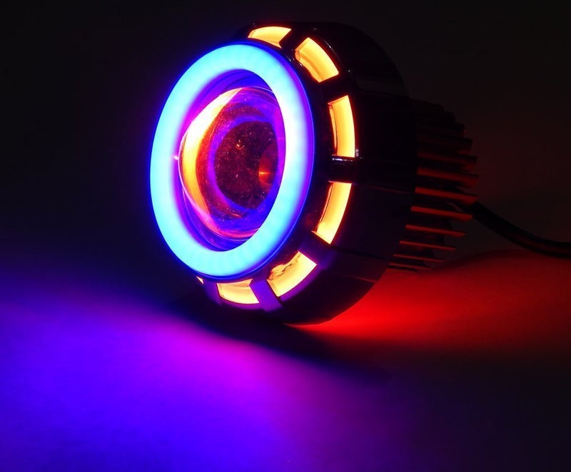 Petros LED Head Light Projector with Devils Eye (Red & Blue) Universal for All The Bikes - Image 3