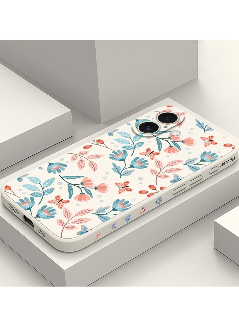 for iPhone 16 Plus Case Anti Scratch Microfiber Lining Phone Cover Silicone Ultra Slim Case for iPhone 16 Plus 6.7 inch-Leaf White - Image 2
