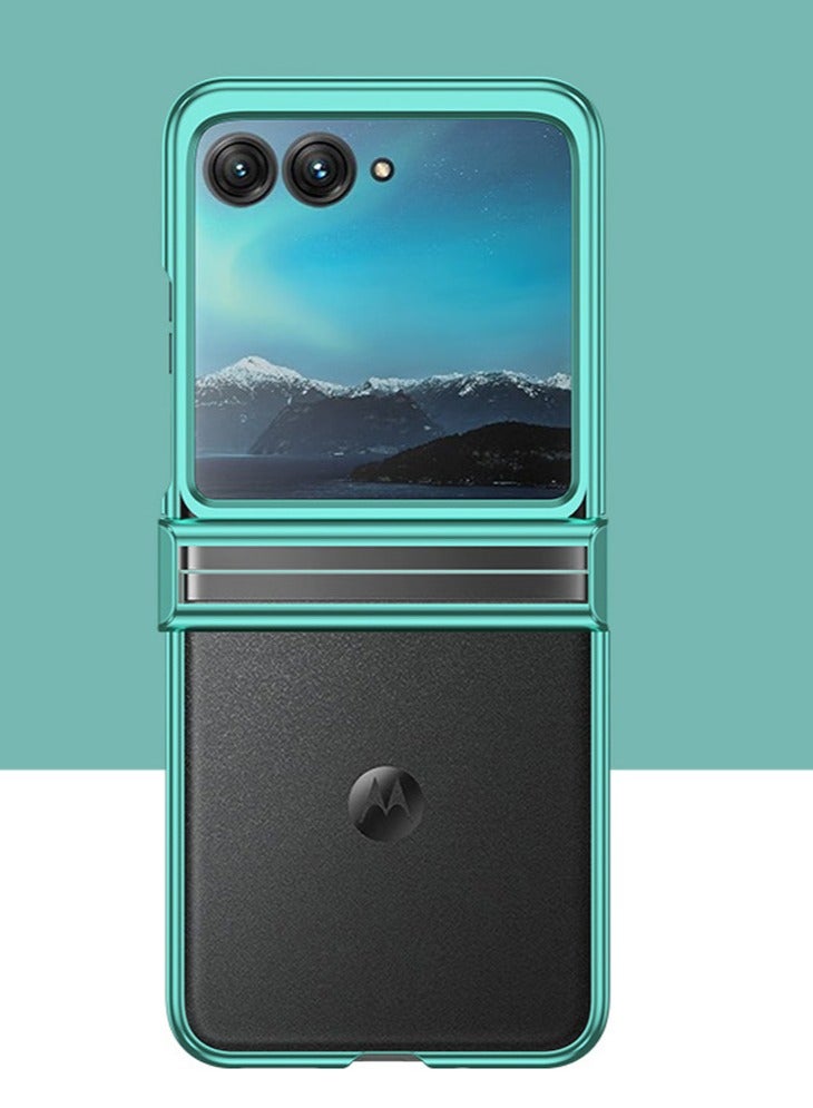 general Compatible Motorola Razr 60 Ultra Case - Green, Luxury Electroplating Texture Hard PC Transparent Case for Motorola Razr 60 Ultra 5G - Image 1