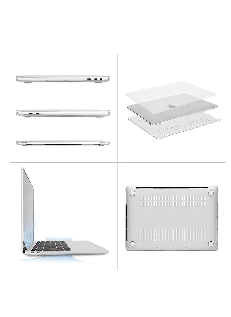 Generic 3 in 1 Bundle Case for MacBook Air 13.6 inch with M2 M3 M4 Chip 2022--2025 Release Model A2681/A3113/A3240, Designed Protective Plastic Hardshell & Keyboard Cover & Screen Protector, Frosted Clear  - Image 4