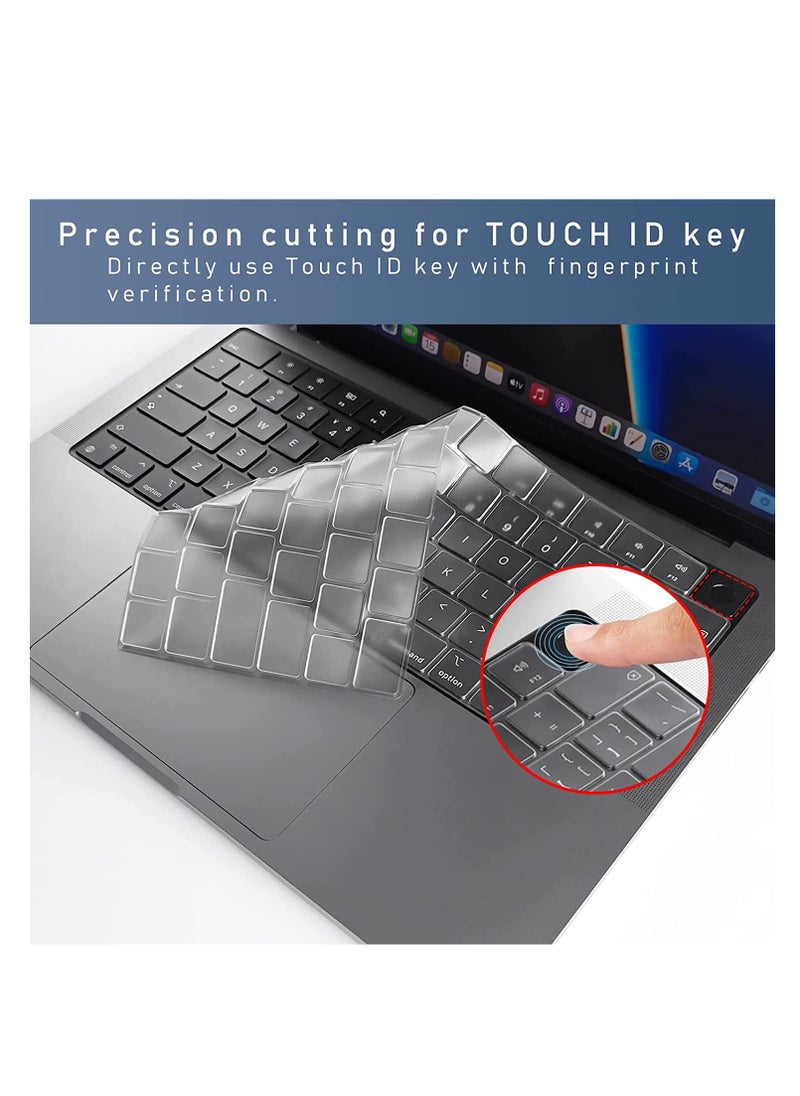 Generic 3 in 1 Bundle Case for MacBook Air 13.6 inch with M2 M3 M4 Chip 2022--2025 Release Model A2681/A3113/A3240, Designed Protective Plastic Hardshell & Keyboard Cover & Screen Protector, Frosted Clear  - Image 3