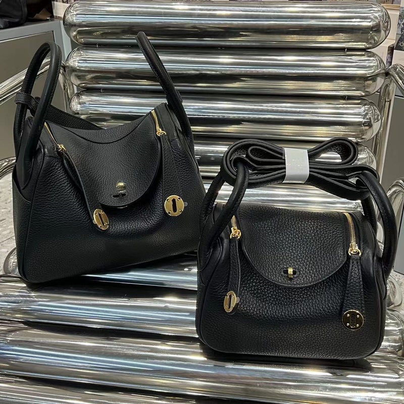 Genuine Leather Lindy Tote for Women Black 