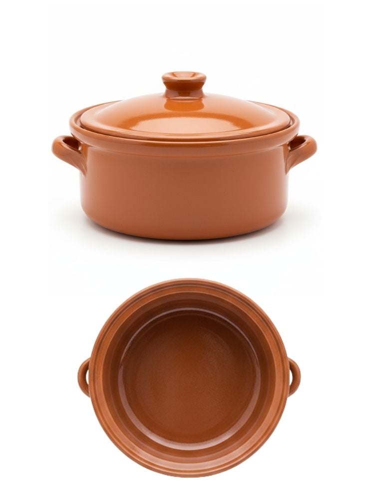 Clay Cooking Pot with Lid – Traditional Earthenware - Image 1