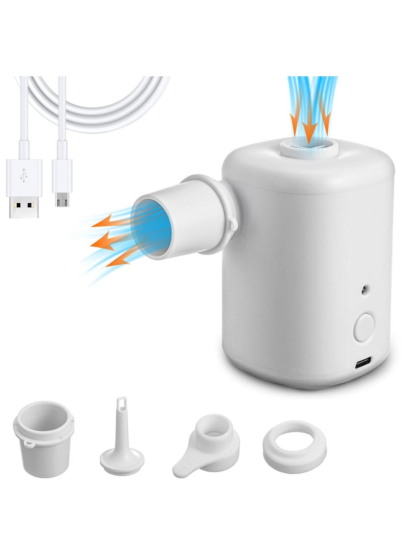 KASTWAVE - 2 In 1 Air Pump with 4 Nozzles Wireless Electric Pump with 3000mah Battery Quick Fill Air / Deflate Camping Electric Pump Portable Quick Inflatable Bed Pump - Image 1